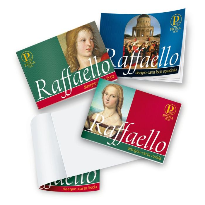 Album disegno Raffaello - 24x33 cm - Quadretto 5 mm - Rigatura 5M - 10 fogli  - 80 g