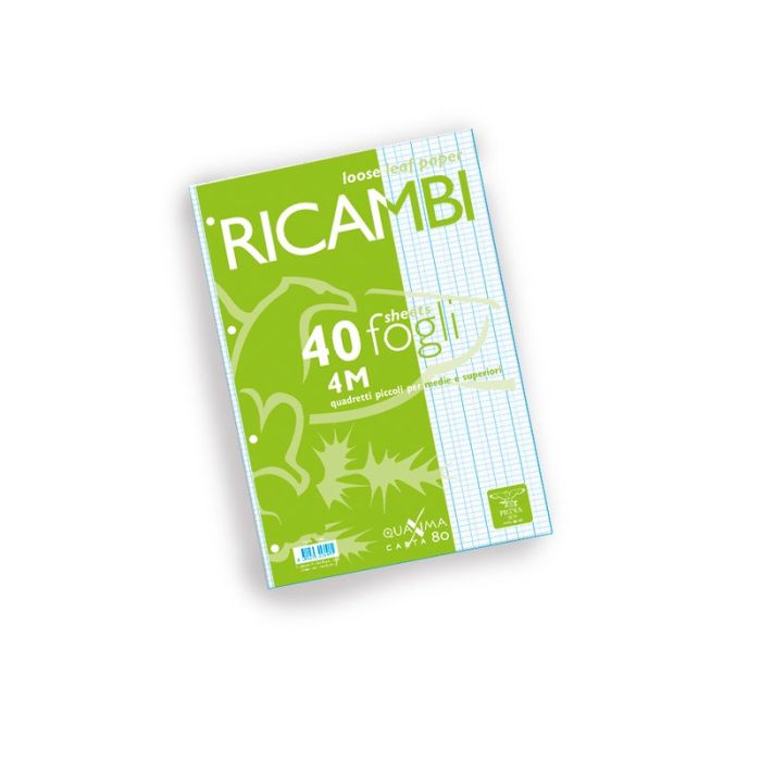 Ricambi Pigna - Rigatura 4M - Quadretto elementari e medie - 40