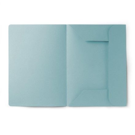 Cartelline 3 lembi Pigna - Cartoncino - 180 g - senza stampa - Azzurro