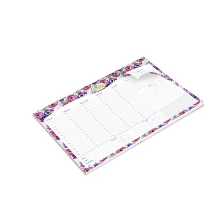 Desk Planner Pigna Nature Flower Settimanale Gr.70 - Formato 420x295 mm - N fogli 60 - Peso g/mq 80