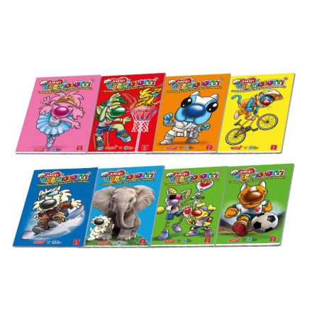 Maxi Quaderno A4 AMICI CUCCIOLOTTI , gr. 80 , rigatura 5M