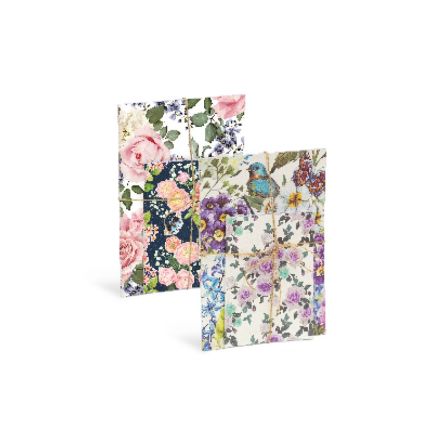 Set 2 Quaderni Pigna Nature Flowers , f.to A5 A6 , cucitura filo singer