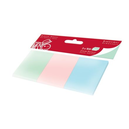 Mister Memo 38X50 Colori Pastello Assortiti - 38x50 mm - N fogli 3x100 - Colore assortito pastello