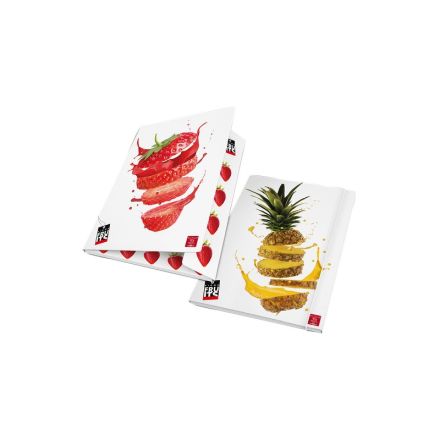 Cartella 3 Lembi Pigna Fruits Dorso 1,2 - Dorso 1,2 - Elastico Tondo - Colori assortiti