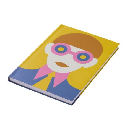 PdiPigna - OLIMPIA ZAGNOLI Collection - Taccuino a righe A5, copertina semi-rigida, Giallo