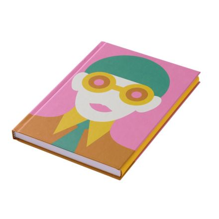 PdiPigna - OLIMPIA ZAGNOLI Collection - Taccuino a righe A5, copertina rigida, Rosa