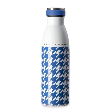 Borraccia Monocromo - Materiale BPA free - Grafica in rilievo - tappo in tinta - Dimensioni diam. 6,8 h 23 - Blu